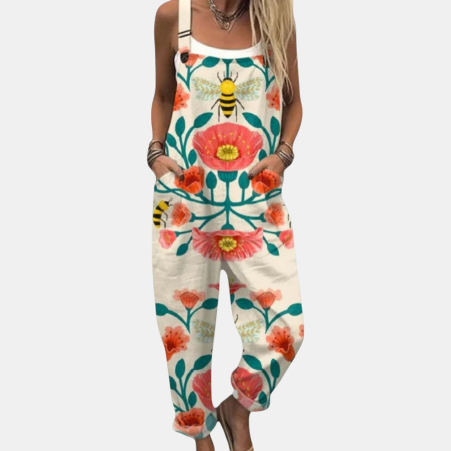 Inês - Macacão Estampado Confortável
