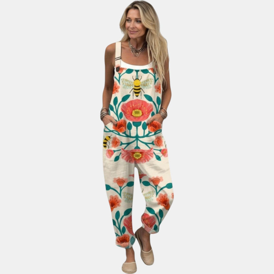 Inês - Macacão Estampado Confortável