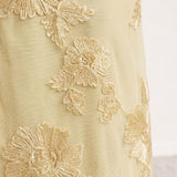 Vestido longo bordado com alças