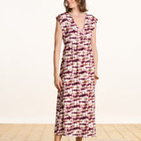 Beatriz | Vestido Midi Tie & Dye com Decote em V