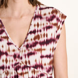 Beatriz | Vestido Midi Tie & Dye com Decote em V