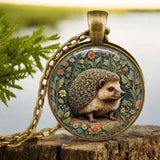 Collier pendentif en verre avec animal esprit de la forêt