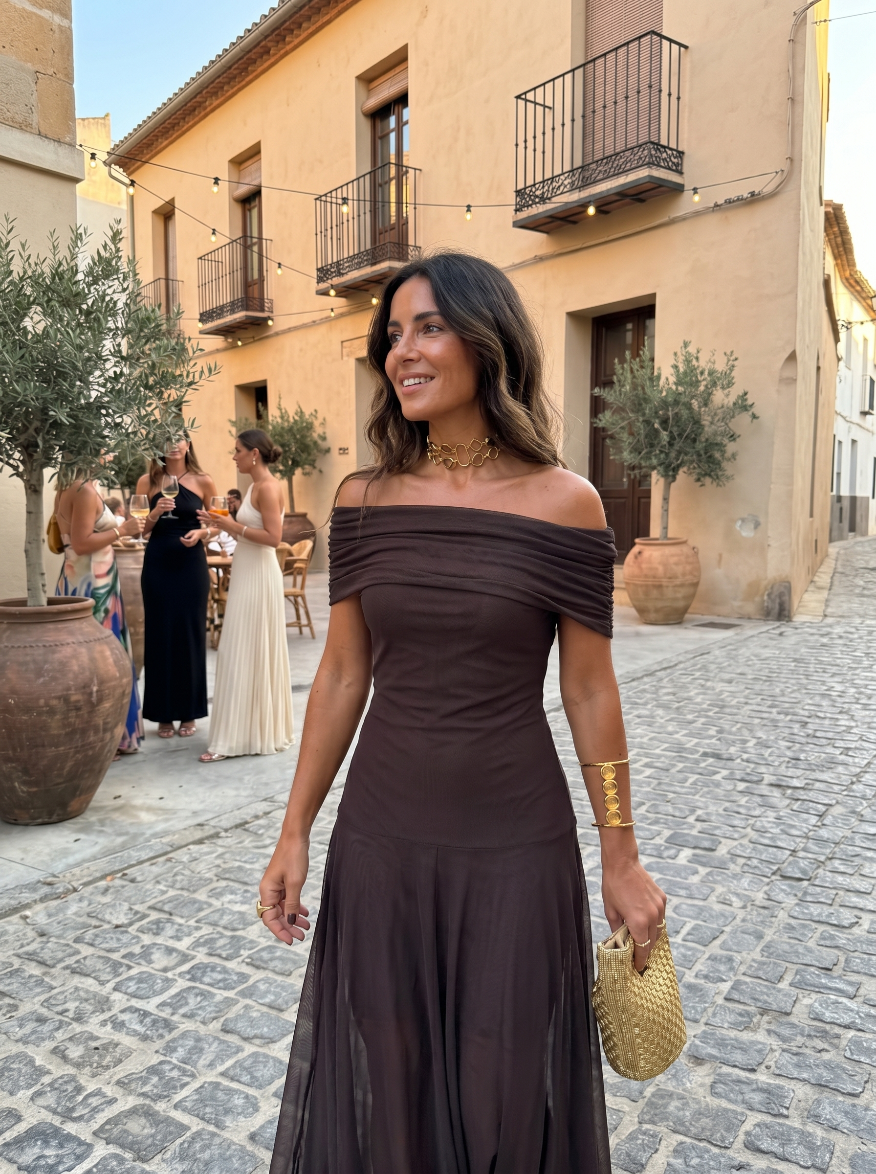 Paloma | Vestido Maxi Estampado de Um Ombro