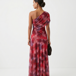 Paloma | Vestido Maxi Estampado de Um Ombro