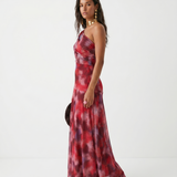 Paloma | Vestido Maxi Estampado de Um Ombro