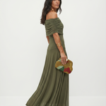 Paloma | Vestido Maxi Estampado de Um Ombro
