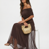 Paloma | Vestido Maxi Estampado de Um Ombro