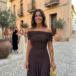 Paloma | Vestido Maxi Estampado de Um Ombro