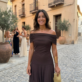 Paloma | Vestido Maxi Estampado de Um Ombro