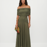 Paloma | Vestido Maxi Estampado de Um Ombro