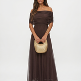 Paloma | Vestido Maxi Estampado de Um Ombro