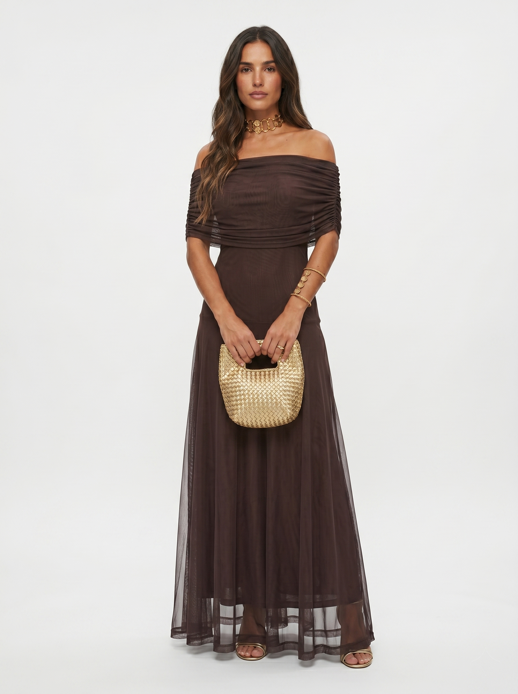 Paloma | Vestido Maxi Estampado de Um Ombro