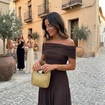 Paloma | Vestido Maxi Estampado de Um Ombro