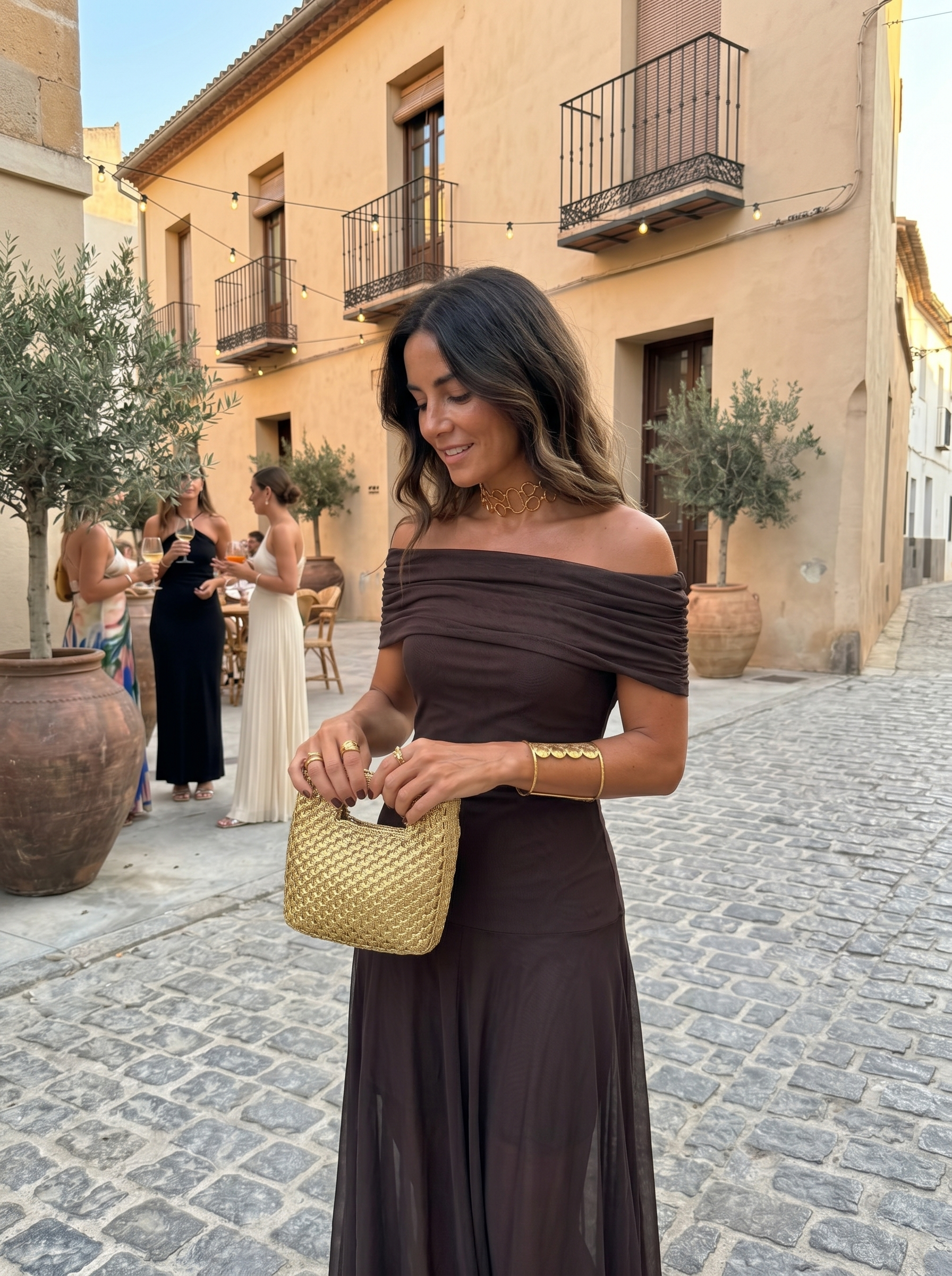 Paloma | Vestido Maxi Estampado de Um Ombro
