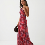 Paloma | Vestido Maxi Estampado de Um Ombro