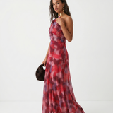 Paloma | Vestido Maxi Estampado de Um Ombro