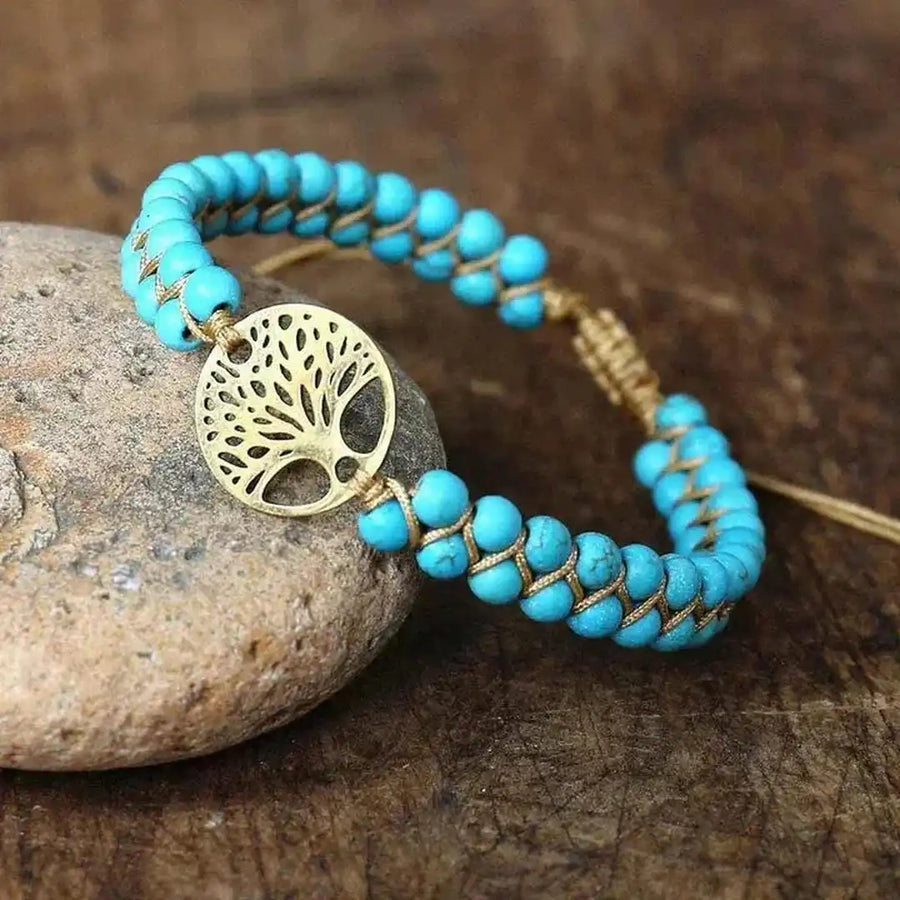 Pulseira Árvore da Vida Turquesa