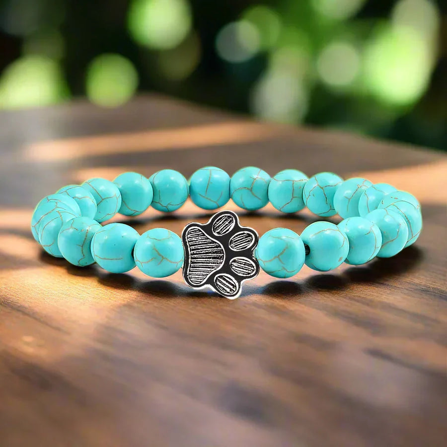 Bracelet patte perlée – Modèle pierre naturelle