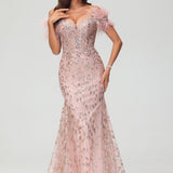 Matilde | Vestido justo com cauda sereia com brilhantes