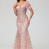 Matilde | Vestido justo com cauda sereia com brilhantes
