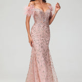 Matilde | Vestido justo com cauda sereia com brilhantes