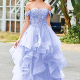 Bárbara | Vestido de baile em tule com folhos estilo princesa evasê