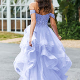 Bárbara | Vestido de baile em tule com folhos estilo princesa evasê