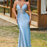 Manuela | Vestido sereia com decote em V profundo laçada nas costas e cauda