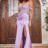 Olga | Vestido justo com rachas e aplicações transparentes nos ombros