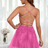 Marlene | Vestido com top estilo corset transparente decote coração e aplicações