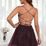 Marlene | Vestido com top estilo corset transparente decote coração e aplicações