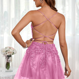 Marlene | Vestido com top estilo corset transparente decote coração e aplicações