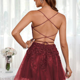 Marlene | Vestido com top estilo corset transparente decote coração e aplicações