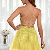 Marlene | Vestido com top estilo corset transparente decote coração e aplicações