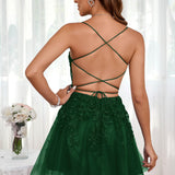 Marlene | Vestido com top estilo corset transparente decote coração e aplicações