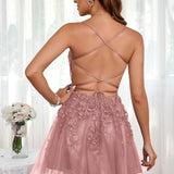 Marlene | Vestido com top estilo corset transparente decote coração e aplicações