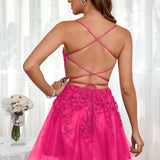 Marlene | Vestido com top estilo corset transparente decote coração e aplicações