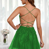 Marlene | Vestido com top estilo corset transparente decote coração e aplicações