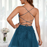 Marlene | Vestido com top estilo corset transparente decote coração e aplicações