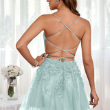 Marlene | Vestido com top estilo corset transparente decote coração e aplicações