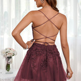 Marlene | Vestido com top estilo corset transparente decote coração e aplicações