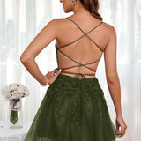 Marlene | Vestido com top estilo corset transparente decote coração e aplicações