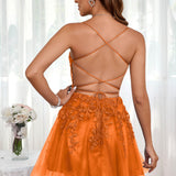 Marlene | Vestido com top estilo corset transparente decote coração e aplicações