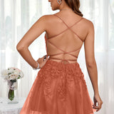Marlene | Vestido com top estilo corset transparente decote coração e aplicações