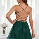 Marlene | Vestido com top estilo corset transparente decote coração e aplicações