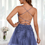 Marlene | Vestido com top estilo corset transparente decote coração e aplicações