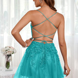 Marlene | Vestido com top estilo corset transparente decote coração e aplicações