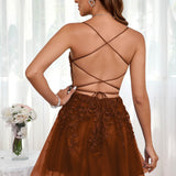 Marlene | Vestido com top estilo corset transparente decote coração e aplicações