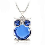Collier pendentif Chouette de cristal