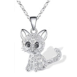 Collier chatons argentés et zircone colorée